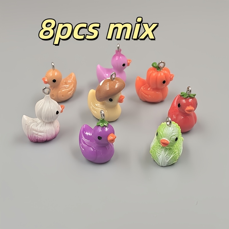 TEMU 8 piezas de colgante de resina de vegetal, colgante de animal adecuado para producción de joyería DIY, para accesorios de , aretes, collares,