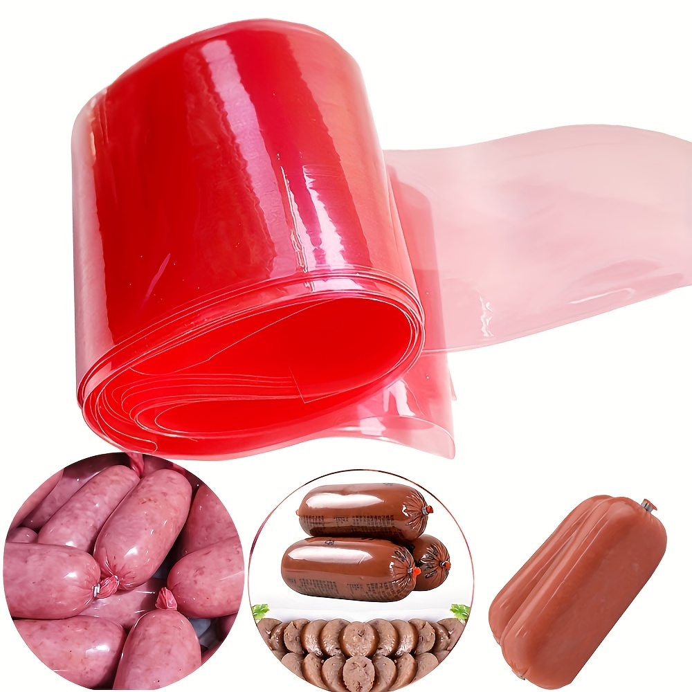 TEMU 10 Meter Red Plastic Sausage Casings | Diameter 55mm, Ideal For And Hamburgers, Kitchen Tools By Siscci
