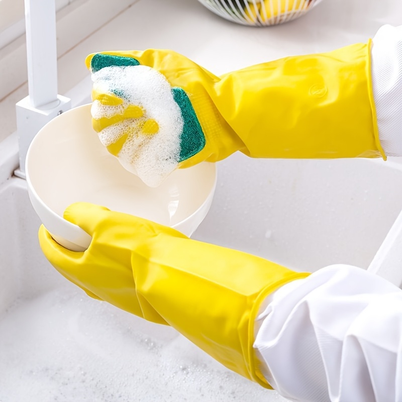 cleaning gloves dishwashing cloths kitchen sponges scrubbing pads and household gloves Product details 3