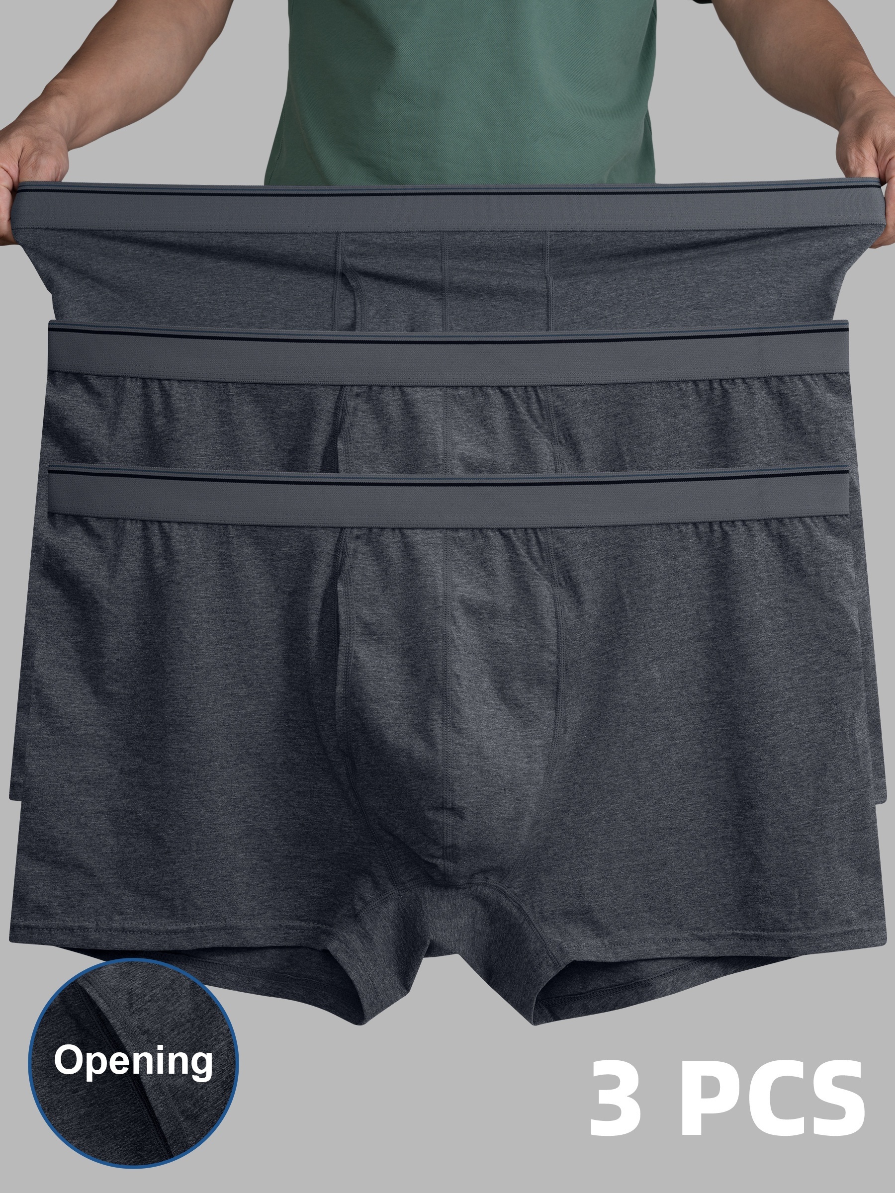 3pcs calzoncillos boxer algodón hombres talla Temu Spain