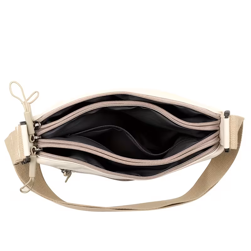womens large capacity crossbody bag with multi layer zipper closure and adjustable shoulder strap versatile as an adjustable single shoulder bag casual handbag for or office commuter bag for work shopping parties and multi scene use Product details 4