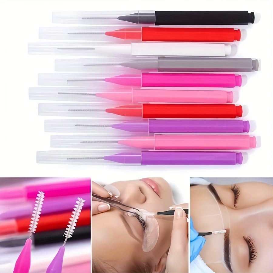 

Hypoallergenic Plastic Eyebrow Mini Brush And Brow Lift Tool With Lash Extension Comb - Beauty Makeup Accessories