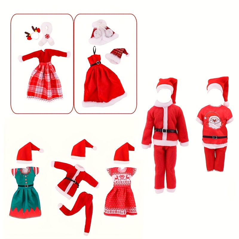 ropa muñeca navideña accesorios mini decoración navideña