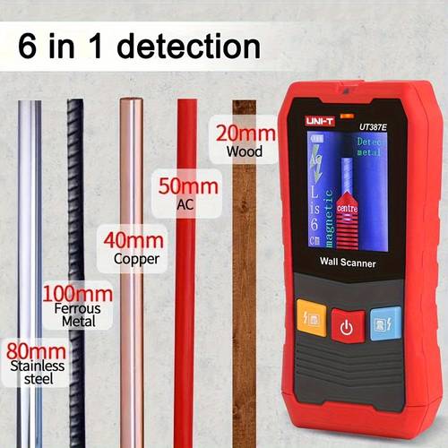 ut387e stud finder wall detector scanner 2 4 inch color screen stud detector beam detector for wood center and edge metal stud support beam tube