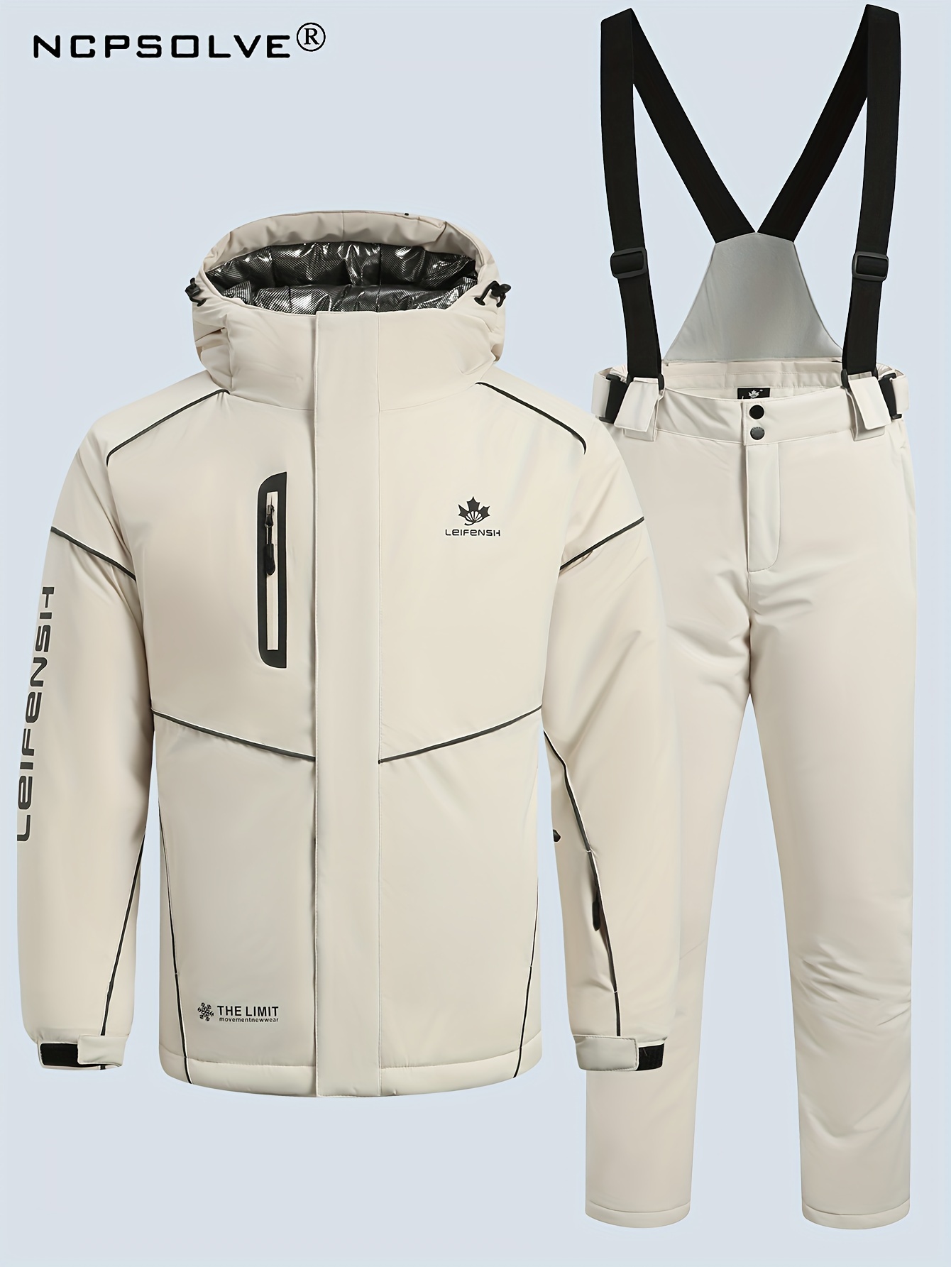 1 Set of Sports and Outdoor Supplies, Winter Leisure Skiing Clothing for Men, Men's Ski Suit HX383-1