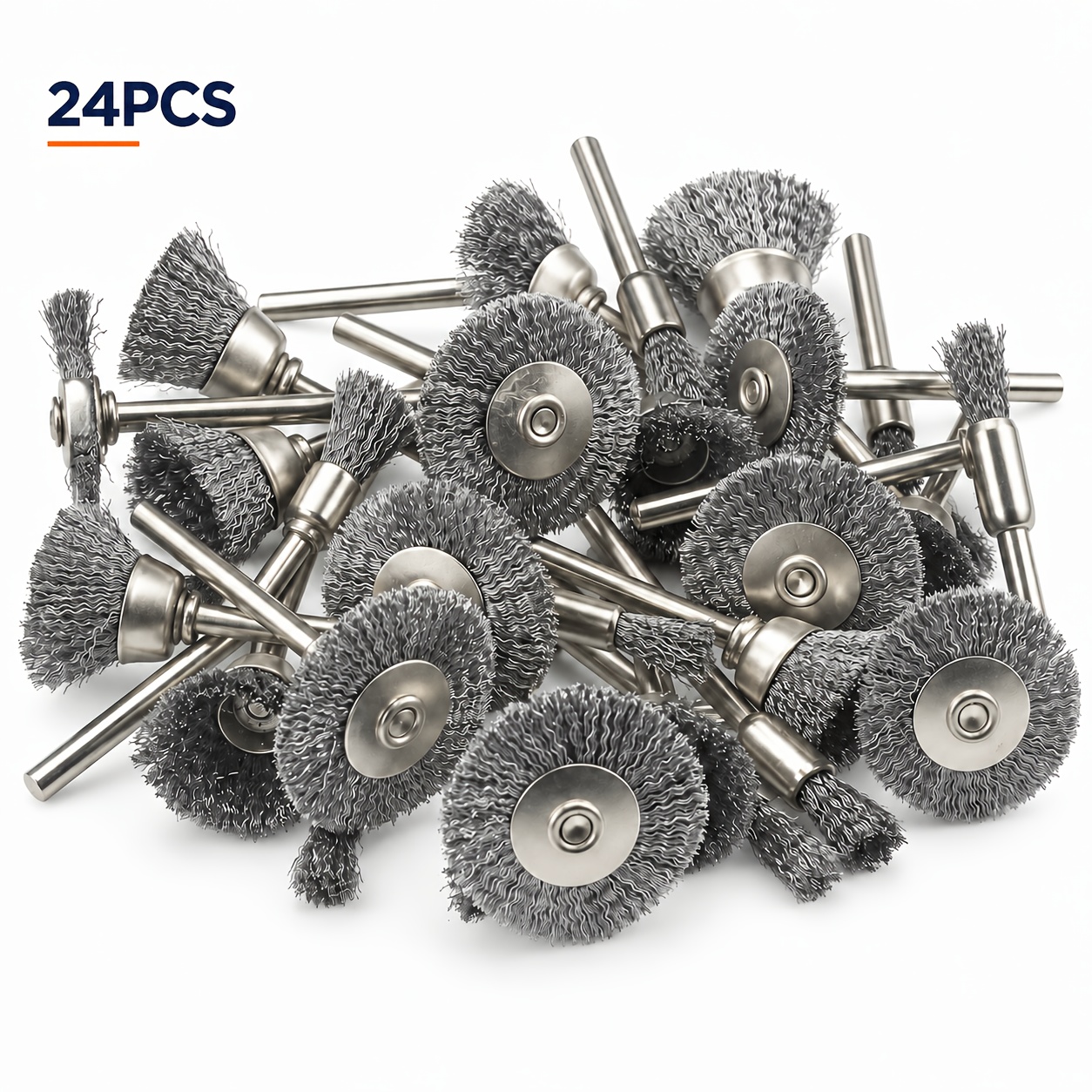 TEMU 24pcs Steel Wire Brush Set, 1/8