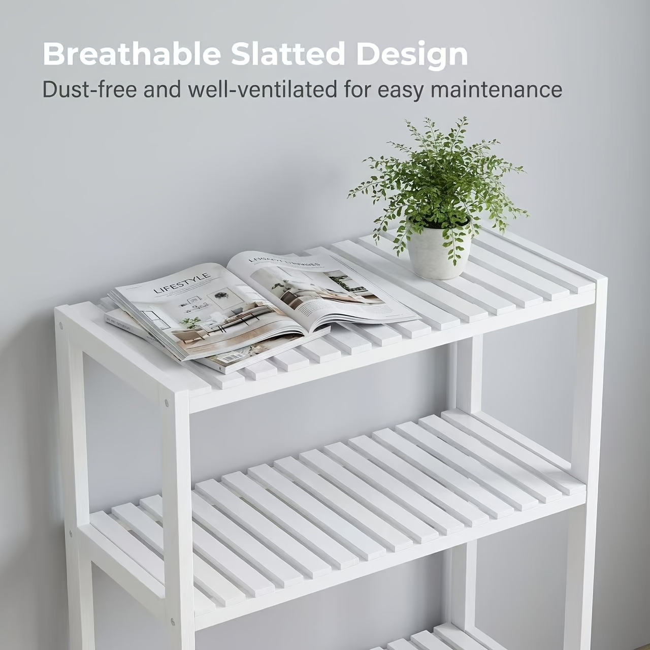 Ladder Shelf, 3-Tier Shelf Stand, Display with Wide Storage Display Stand, Multifunction Standing Organizer Shelf for Home Office And Kitchen