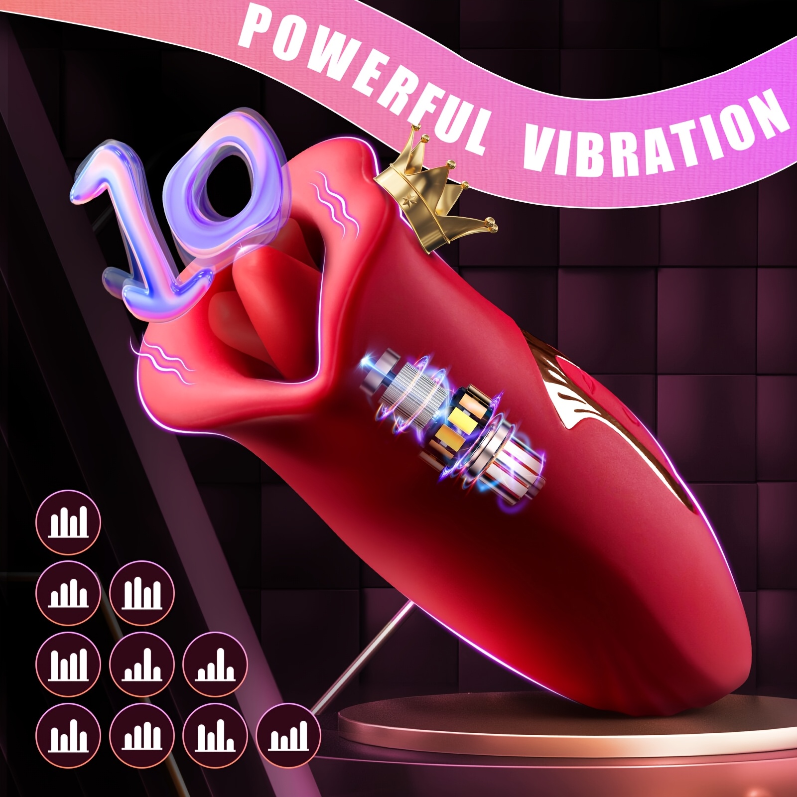 1 stück rosen- , automatisch vibrierend, rosen- -stimulation für frauen, zungenbiss-vibration 2-in-1, realistische zungen-weiche stimulationsvibration, klitoris-stimulation, bean pleasure sexspielzeug für erwachsene,   für valentinstagsgeschenke Produktdetails 1