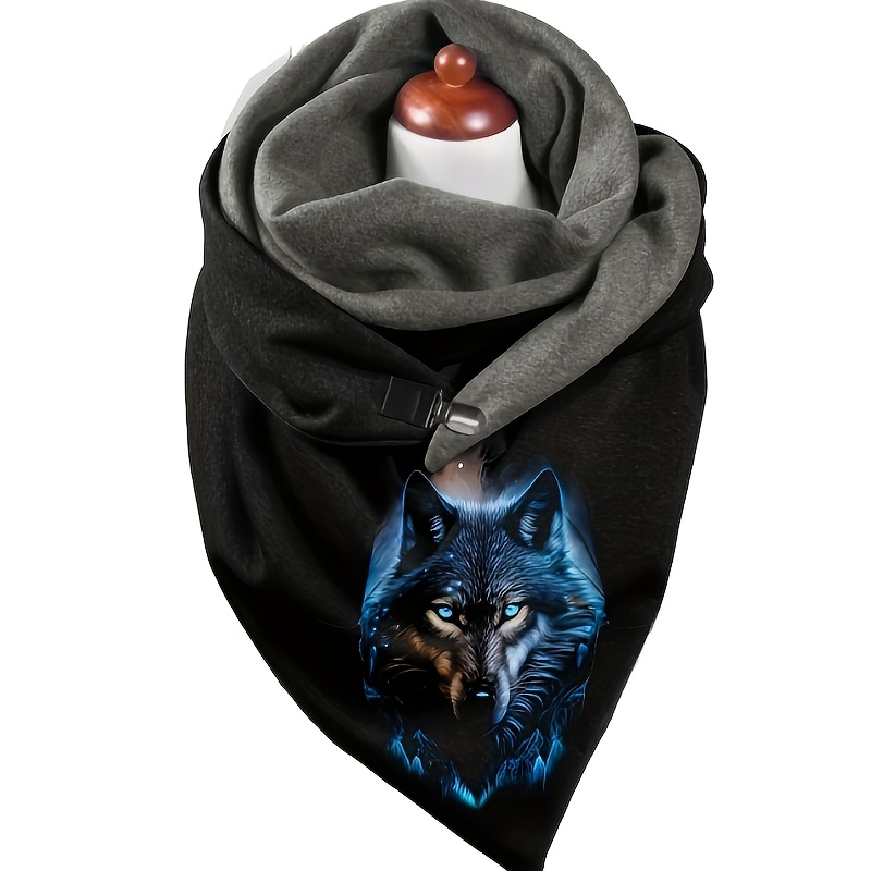 Image of Women's Casual Printed Decorative Warm Scarf Triangular Scarf