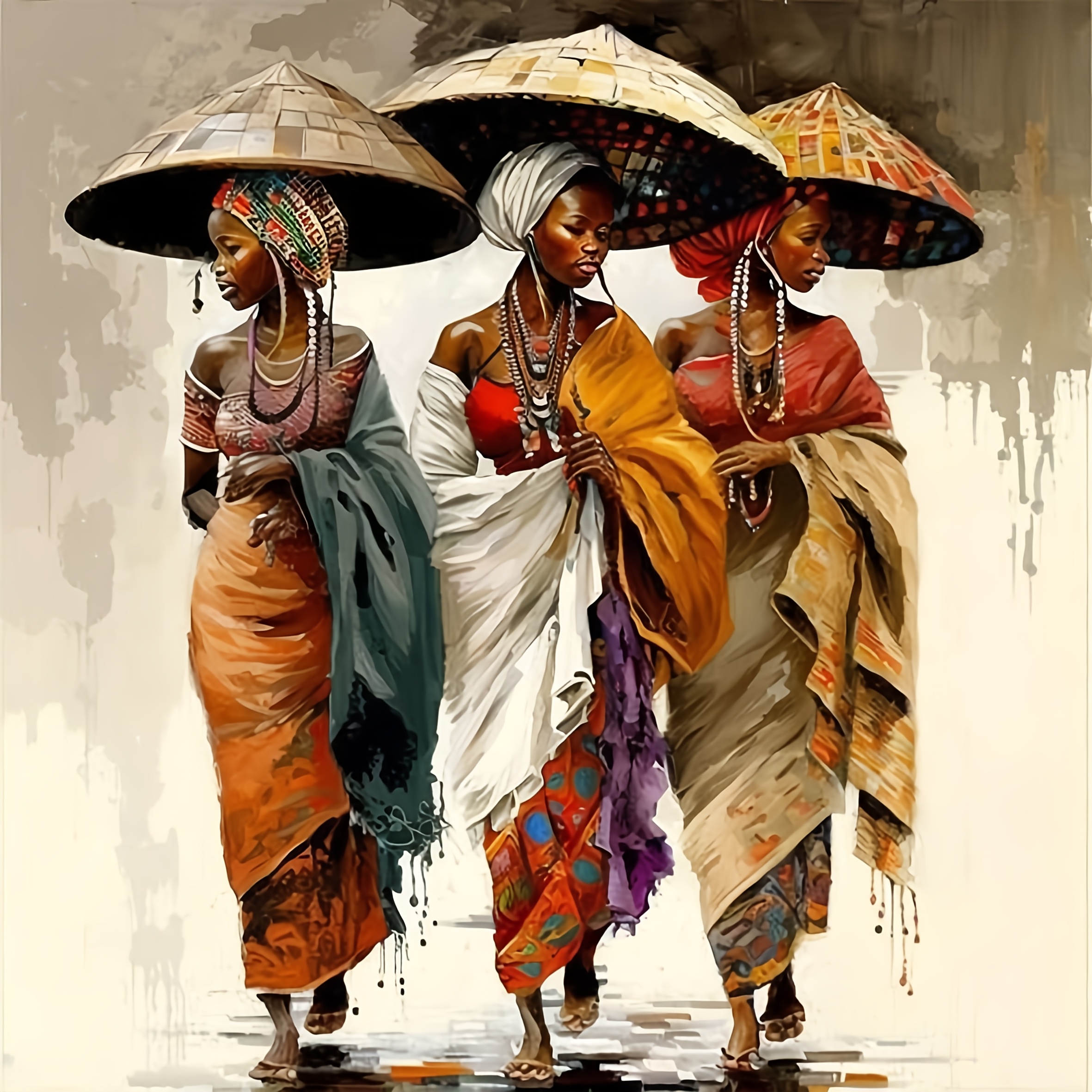 TEMU 1pc African Woman Holding Umbrella 5d Diamond Painting Kit For Adult Beginners Decorative Diy Creative Mosaic Handmade Diamond Painting Crafts