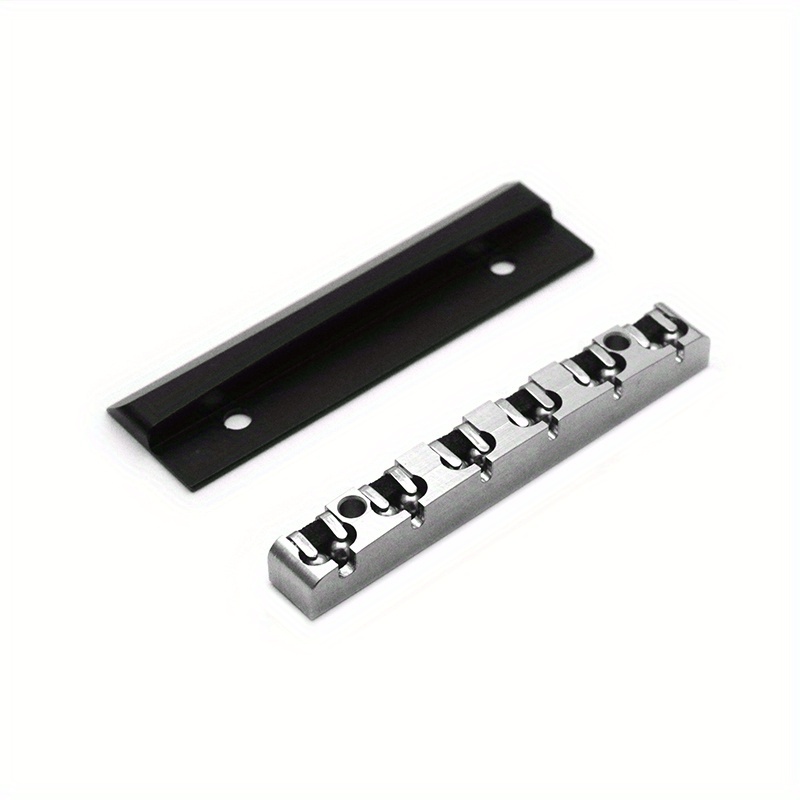 Stainless Steel Electric Guitar Nut, Precision CNC Machined 43mm Roller, Durable & Compact Design, Compatible with ST Style Guitars, Includes Screws & Shims for Easy Installation, Tuning Pegs Design, Musical Instrument Parts