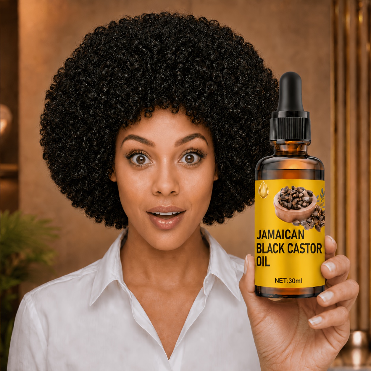 TEMU Black Castor Oil, 30ml. Lightweight Oil That Nourishes Hair And Scalp, Adds , And Leaves Scent. Smooth Frizz For A Healthy-looking End. Suitable