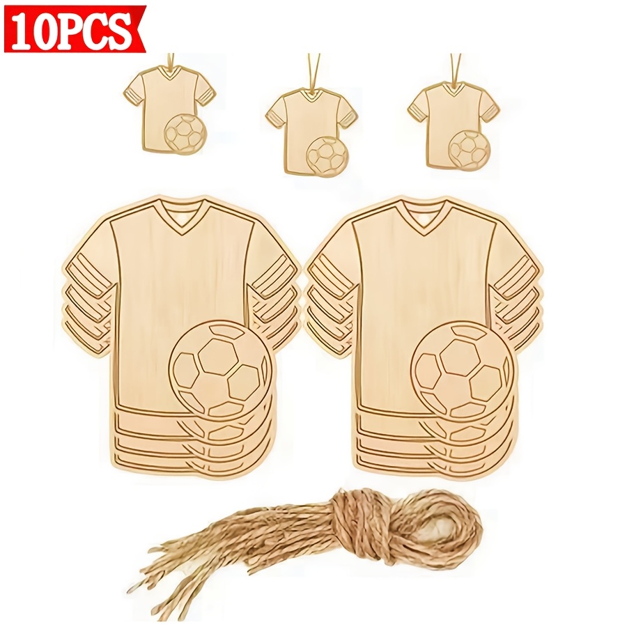 TEMU 10 piezas de camiseta de madera con forma de pintura, graffiti, decoración, tema de , decoración interior y exterior, decoración , decoración de