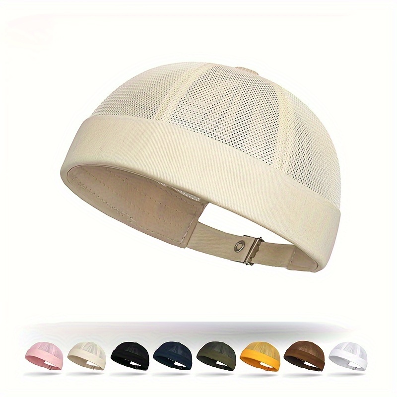 

1pc Unisex Trendy Sunshade No-brim Beanies Hat With Breathable Mesh, Suitable For Summer Outdoor Activities And riding