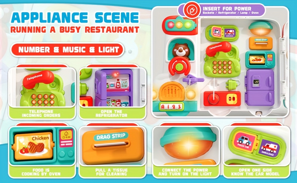 54 in 1 musical busy board toy with 54 interactive sensory toys in one bilingual 1 3 year old boys 1 year old learning gifts Product details 2