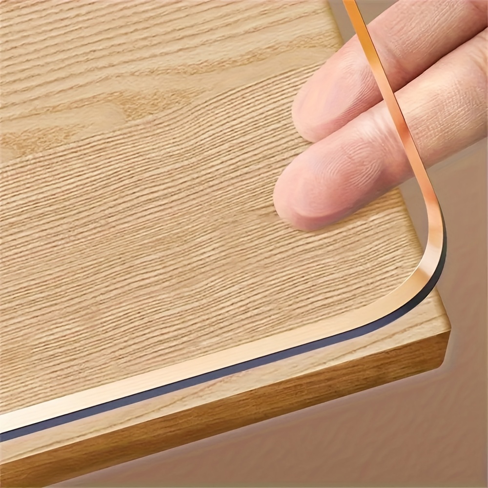 E-shop ., 2 mm Premium Dicke Rechteckige Tischdecke, Transparente PVC-Tischabdeckung, Hitzebeständiger Kratzfester Tischschutz, Geeignet für Esstisch,