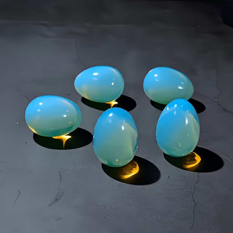 TEMU 5pcs Set Natural Ornaments, Beautiful Small Oval Egg-shaped Decorations, Suitable For Making And Accessories, Home, Office, Car, Christmas,