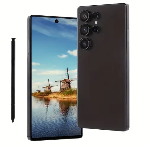2025 12gb 512gb unlock 6 8 inch display super hd camera dual standby gps built with earphones case screen protector type c data cable suitable for gifts