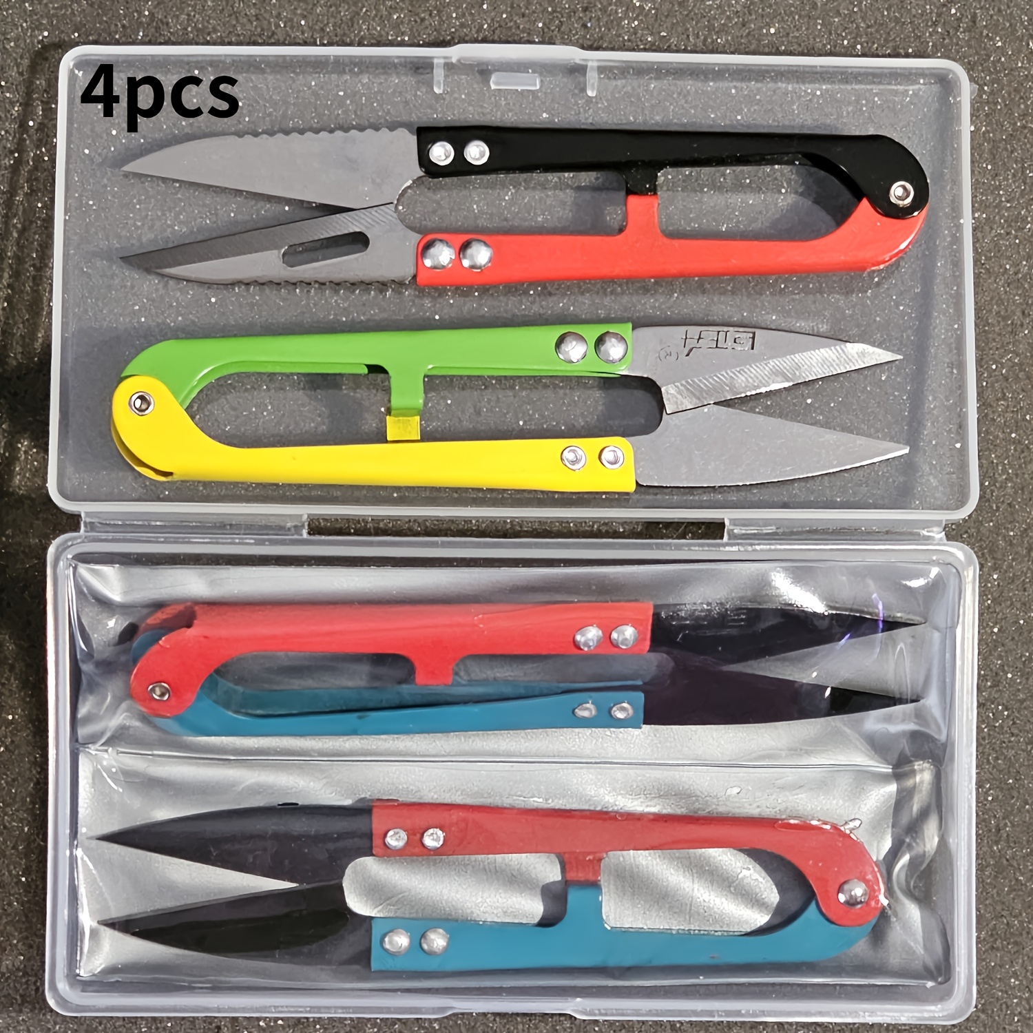 

4pcs Multi-functional Steel Scissors Set For Crafting, Diy Projects, And Use