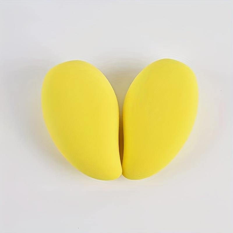 TEMU Mango-shaped Makeup Sponges 2-pack/5-pack Latex-free High Beauty Sponge -friendly Cosmetic Blender Dual-use For Wet And Dry Application
