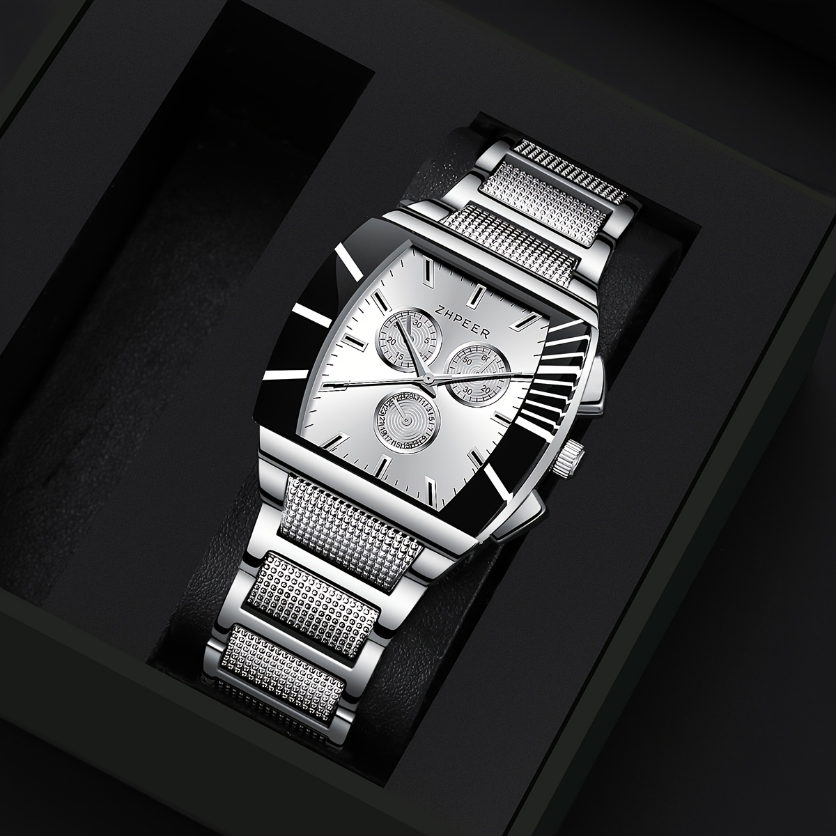 3pcs Luxurious Men's Business Watch Set with Necklace