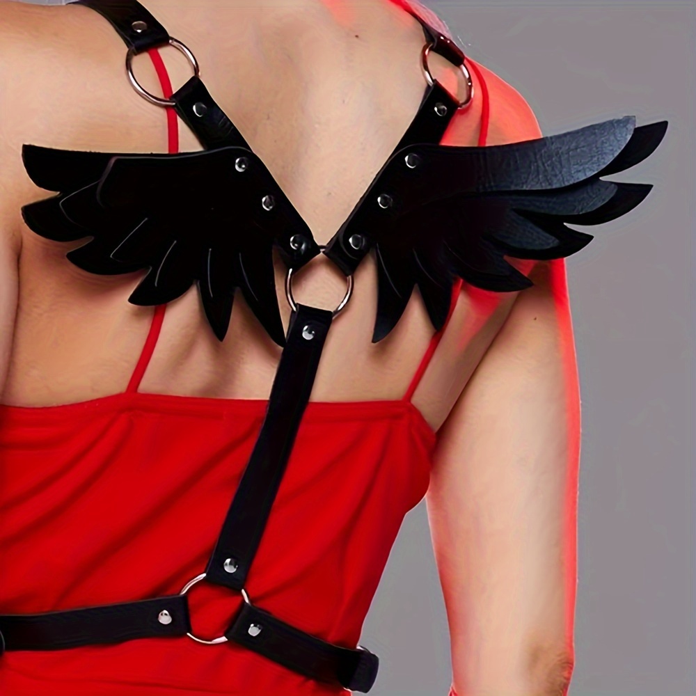 Punk Bra Harness Belt Hollow Chest Harness Corset Pu Leather