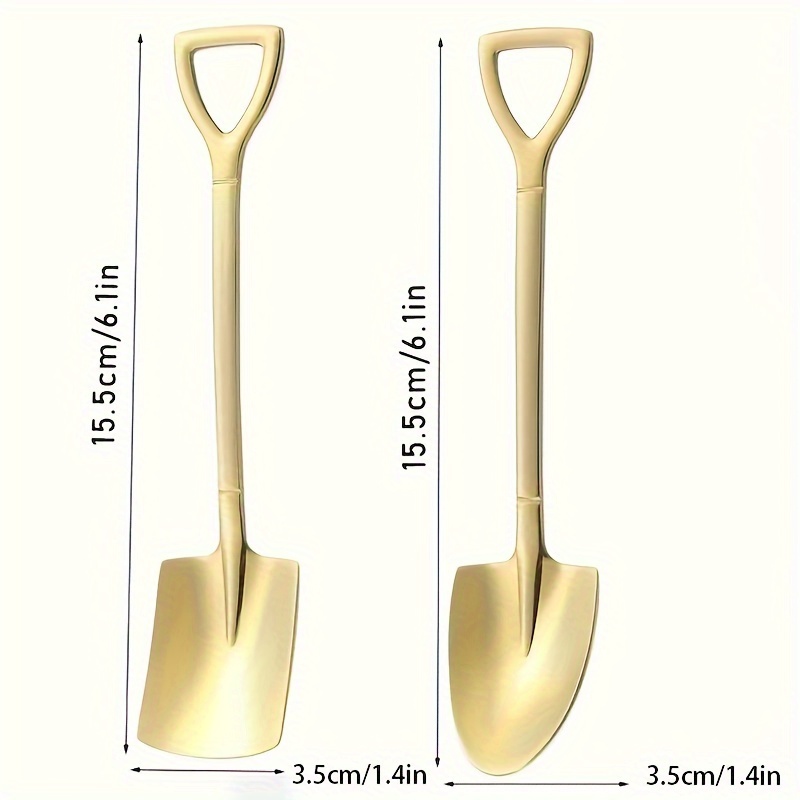12pcs stainless steel shovel spoons set vintage style for desserts coffee ice cream for home kitchen restaurant use details 6