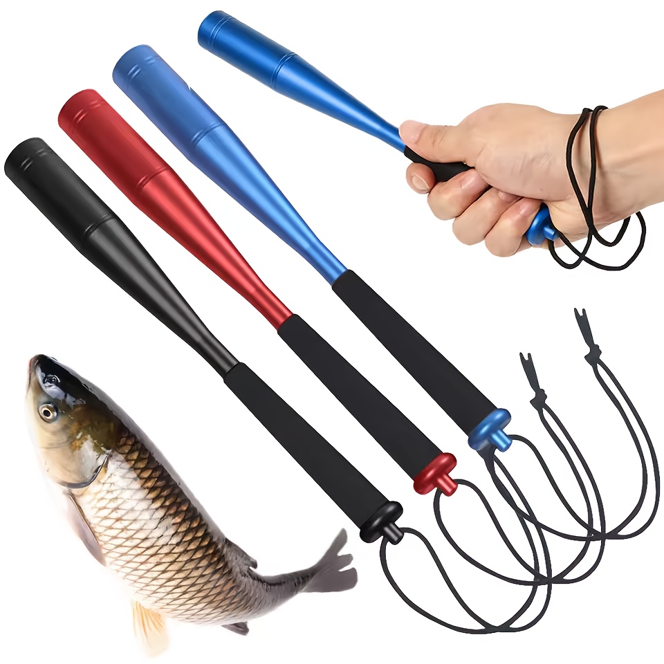  24 7cm aluminum alloy fishing   fish whacker outdoor fish hammer bat with eva non slip handle beat for catching fish fishing accessorie