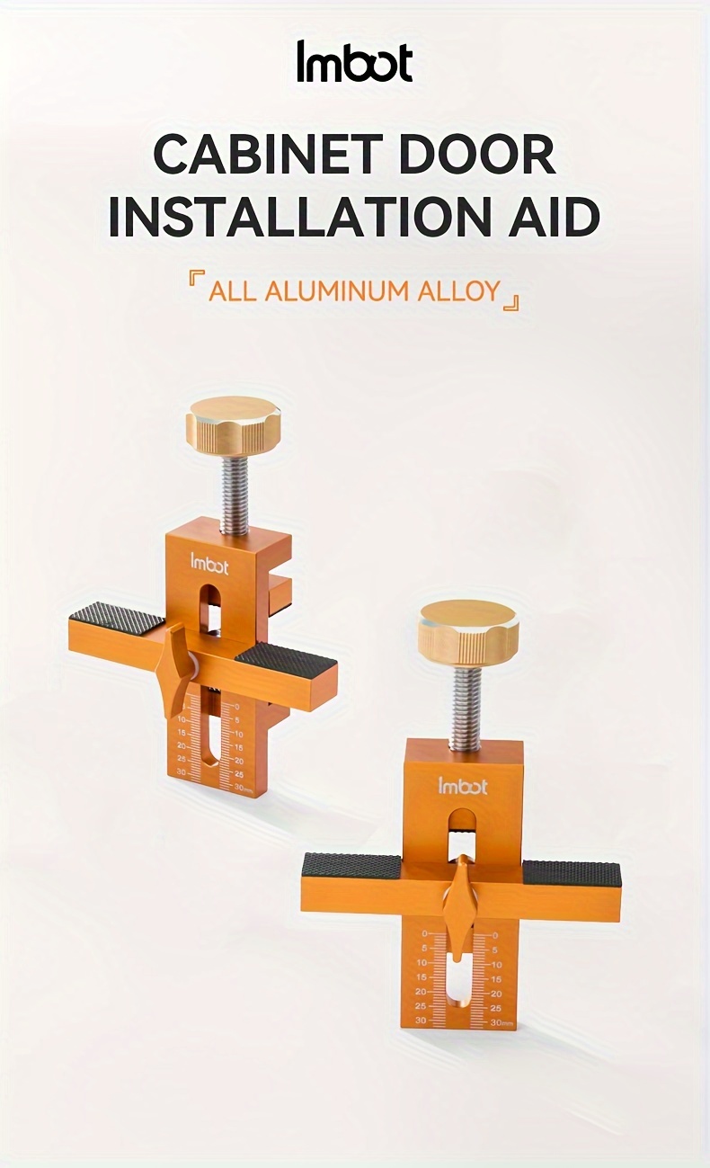  cabinet door installation clamp 2 in 1 cabinet mounting positioning tool multifunctional adjustable aid aluminum alloy diy positioning clamp suitable for installing frameless cabinet doors details 0