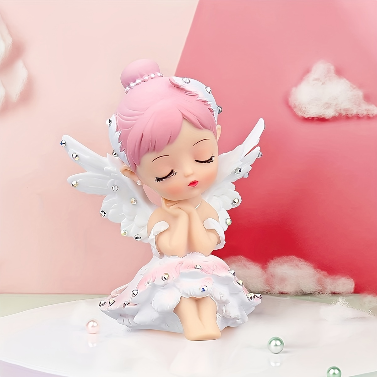 1pc (pink) Dashboard Decoration, Bella Girl Ornament, Cute Female Car Accessory