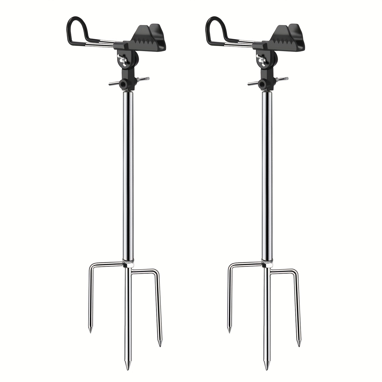 Lot De 2 Supports De Canne à Pêche Au Sol – Réglables – YAOYAOLING – Bleu