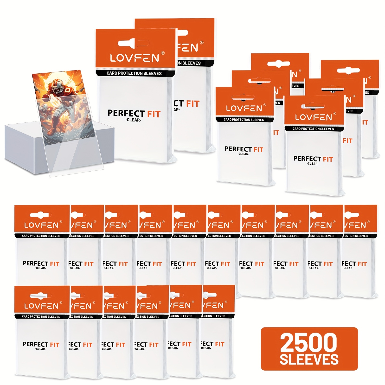 Image of 2500 Card Sleeves, Clear Penny Sleeves For Trading Cards, Baseball Card Sleeves, Soft Trading Cards Sleeve Fit For Mtg, Tcg, Baseball Cards, Football Cards, Game Cards