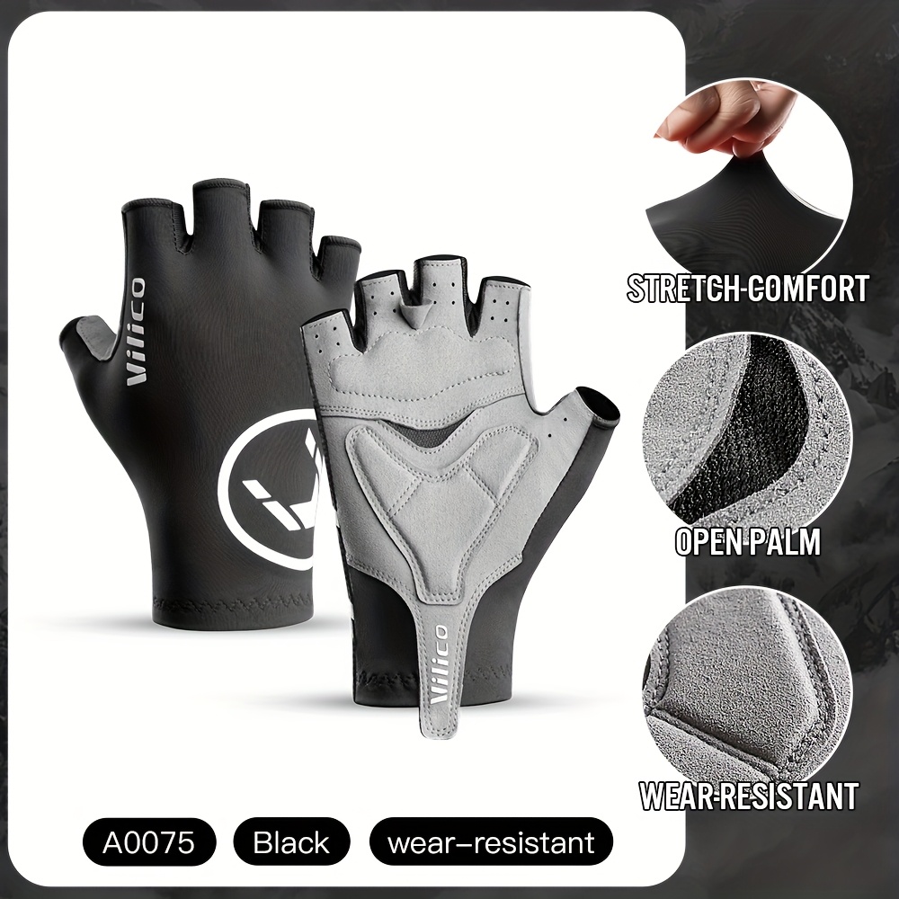 E-shop Herren-Fahrradhandschuhe für den Sommer - Atmungsaktive Halbfinger-Handschuhe für Outdoor-Sport, Mehrere Farben
