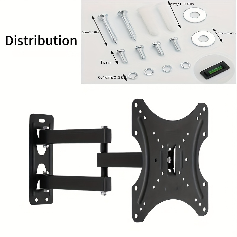 Temu – TEMU Ultra-solid Wall-mounted Tv Stand, 360-degree Rotation And Tilt Adjustment, Suitable For 14-42-inch Tvs And Monitors. High-quality Cold-rolled