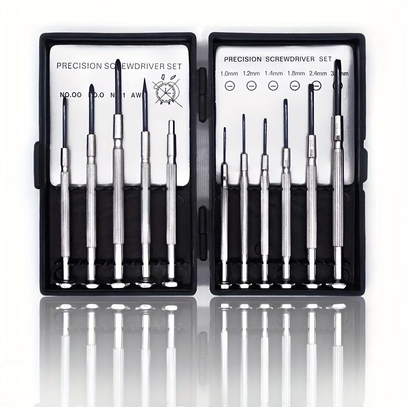 TEMU 11-piece Mini Precision Screwdriver Set, Alloy Material, For Electronics, Toys, Computer, Watch Repair - No Assembly Required