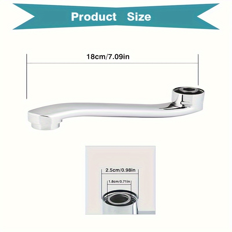Wall-mounted Kitchen Faucet Leaking Repair Part - S-bend Elbow Connector, Movable Durable Plastic Extension Tube With For Leak-free Installation