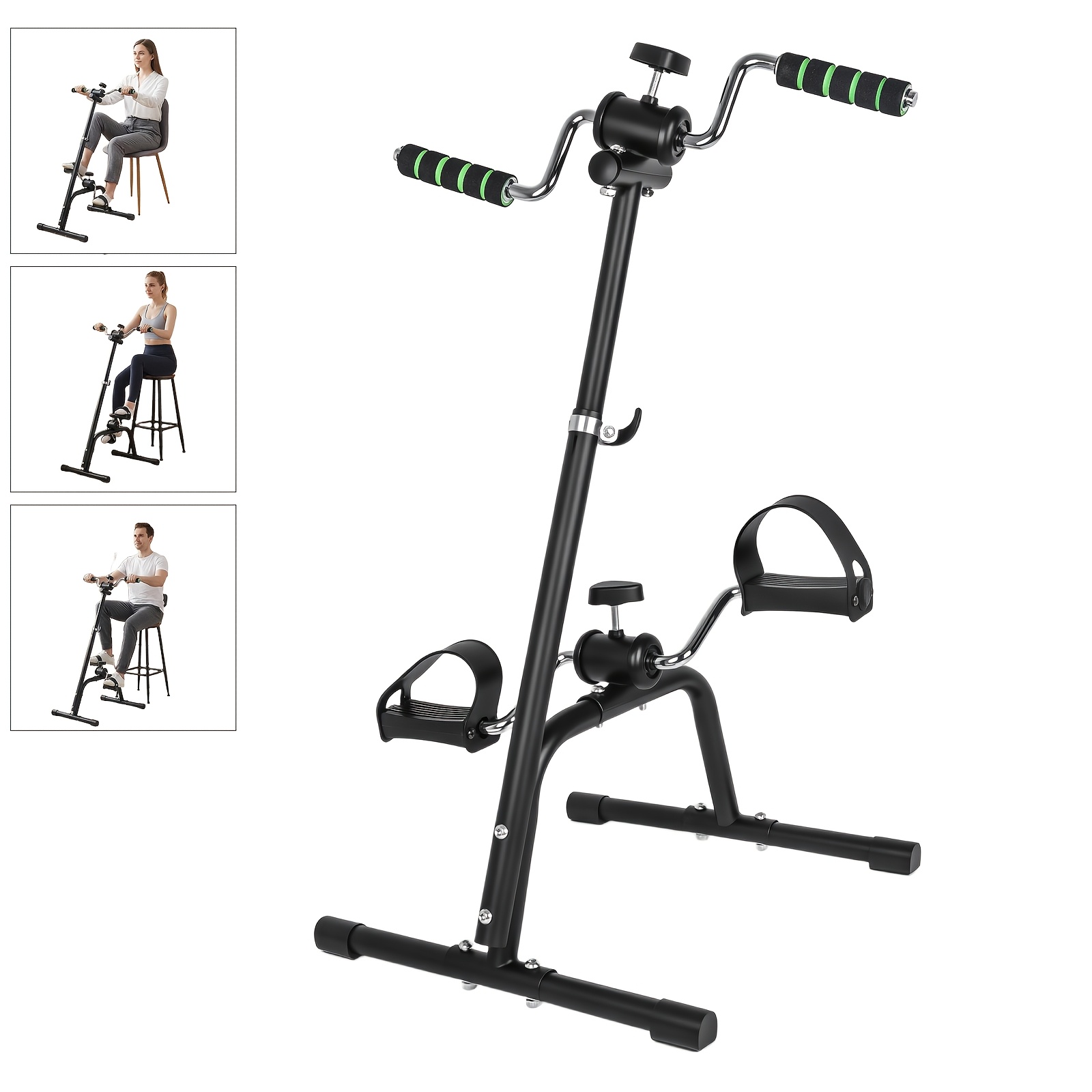 Compact Pedal Exerciser, Adjustable Resistance Bike For Home Workouts, Without Battery