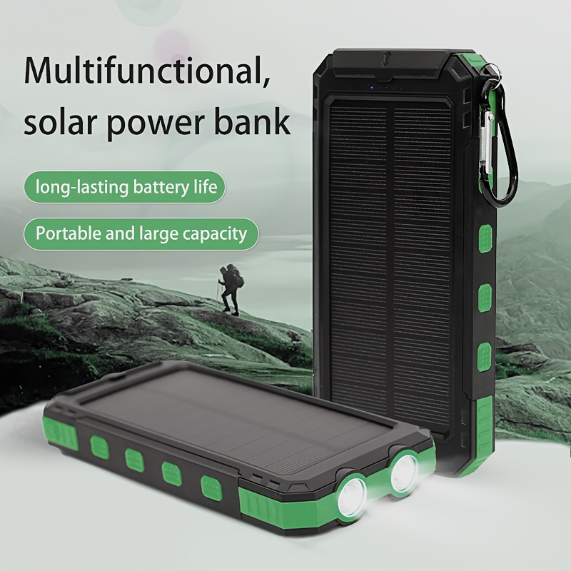 Power Bank Solaire 42800mAh – 2 En 1 – Imperméable IPX66 – Lampe LED – Charge Rapide USB-C Pour Téléphone, Tablette - 4