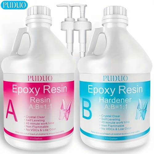 fast curing 1 gallon resin kit high gloss non yellowing self leveling low odor for resin mold making river two component ab suitable for coating casting diy crafts
