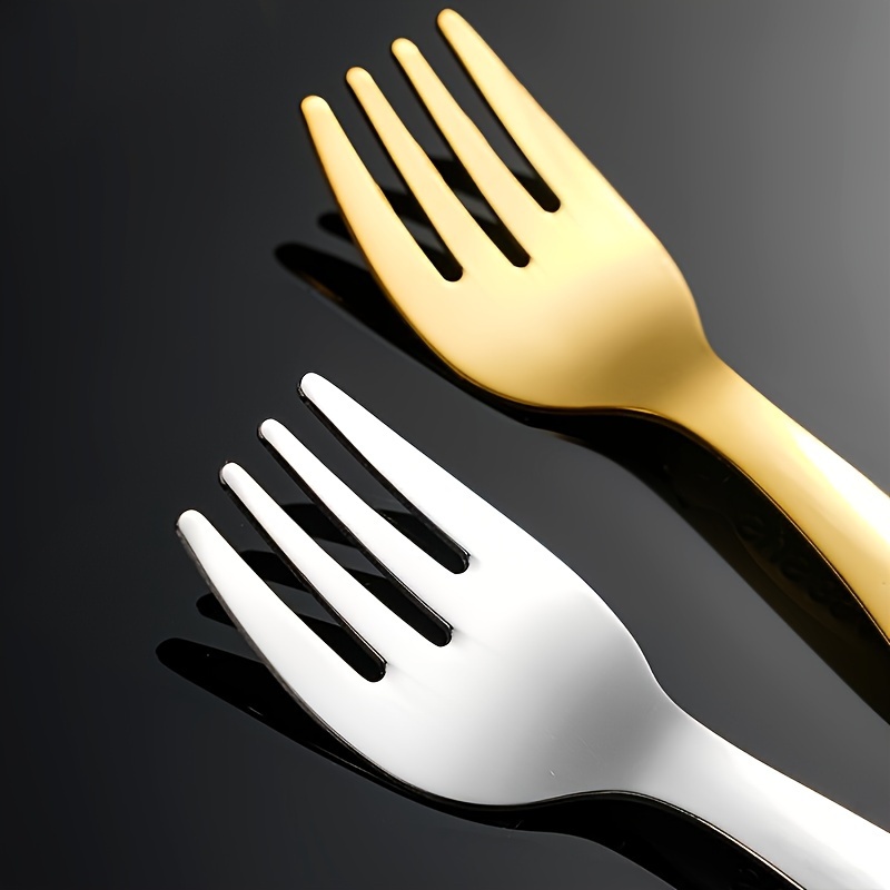 set of 6pcs   packs of 304 stainless steel cutlery with a case convenient fork and spoon set ideal for   travel and picnics versatile round headed utensils suitable for ice cream cake fruit and as a festival gift Product details 8
