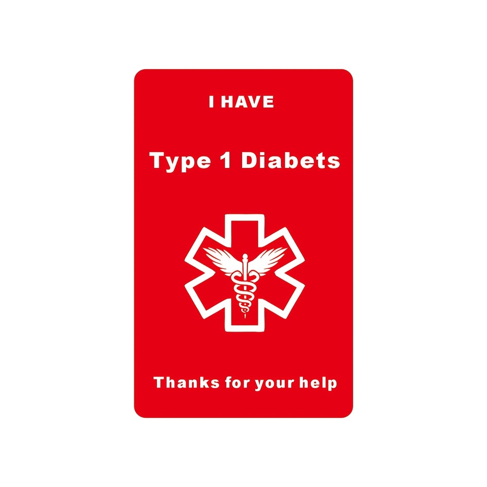 1pc Metal Wallet Card, Type 1 Type 2 Diabetes, Etc., Convenient To Carry Identification Id Card At , Prevent Emergencies, Emergency Preparation, Emergency Information Card