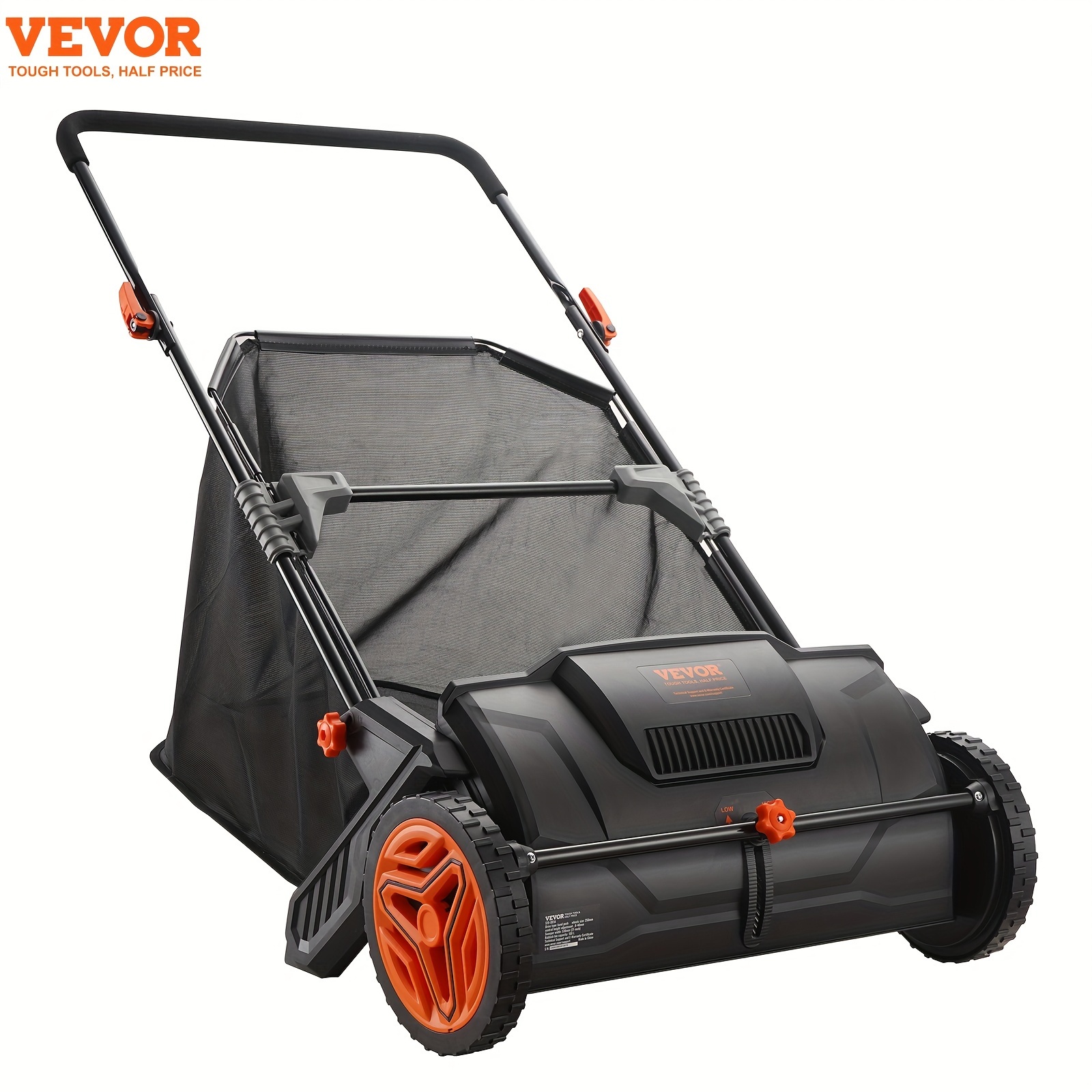 

Push Lawn Sweeper, 21-inch Leaf & Grass Collector, Strong Rubber Wheels & Heavy Duty Thickened Steel Durable To Use With Large Capacity 3.5 Cu. Ft