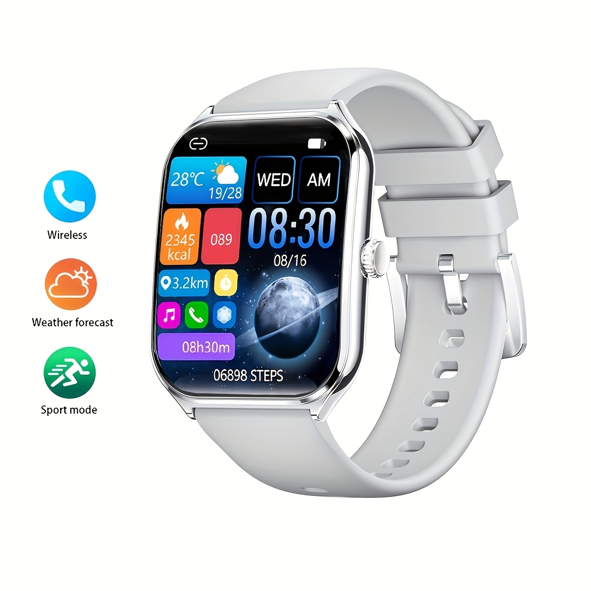 Aviwogr Ultra-Thin Smartwatch Compatible with Android/iPhone