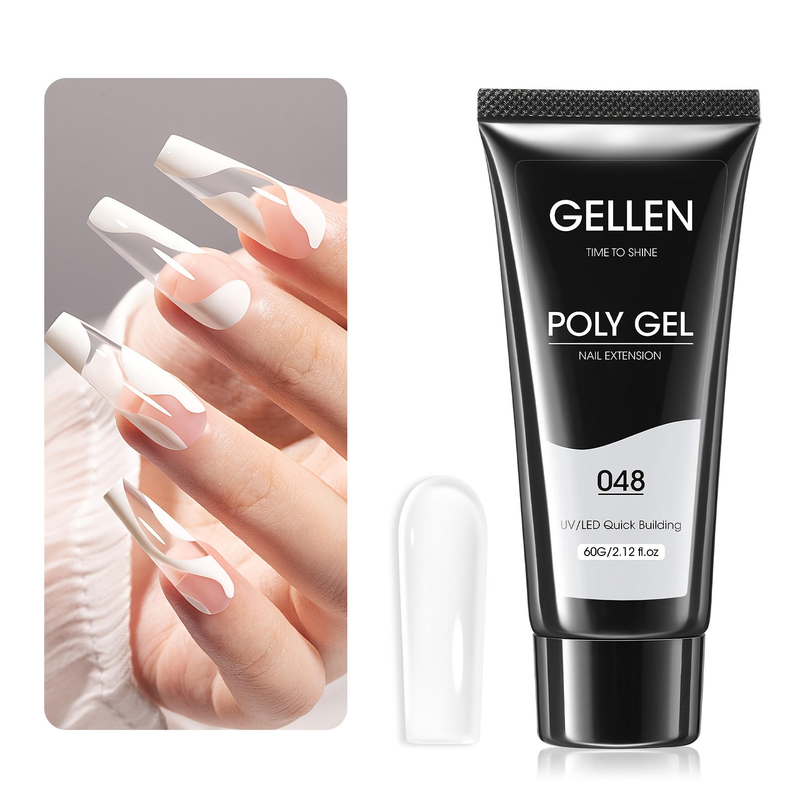 

Gellen Poly Nail Extension Gel, 60g - , Quick-dry & Long-, Ideal For , Strengthens & Enhances Nails, Easy Application For Trendy Nail Looks, Gel Nail Supplies