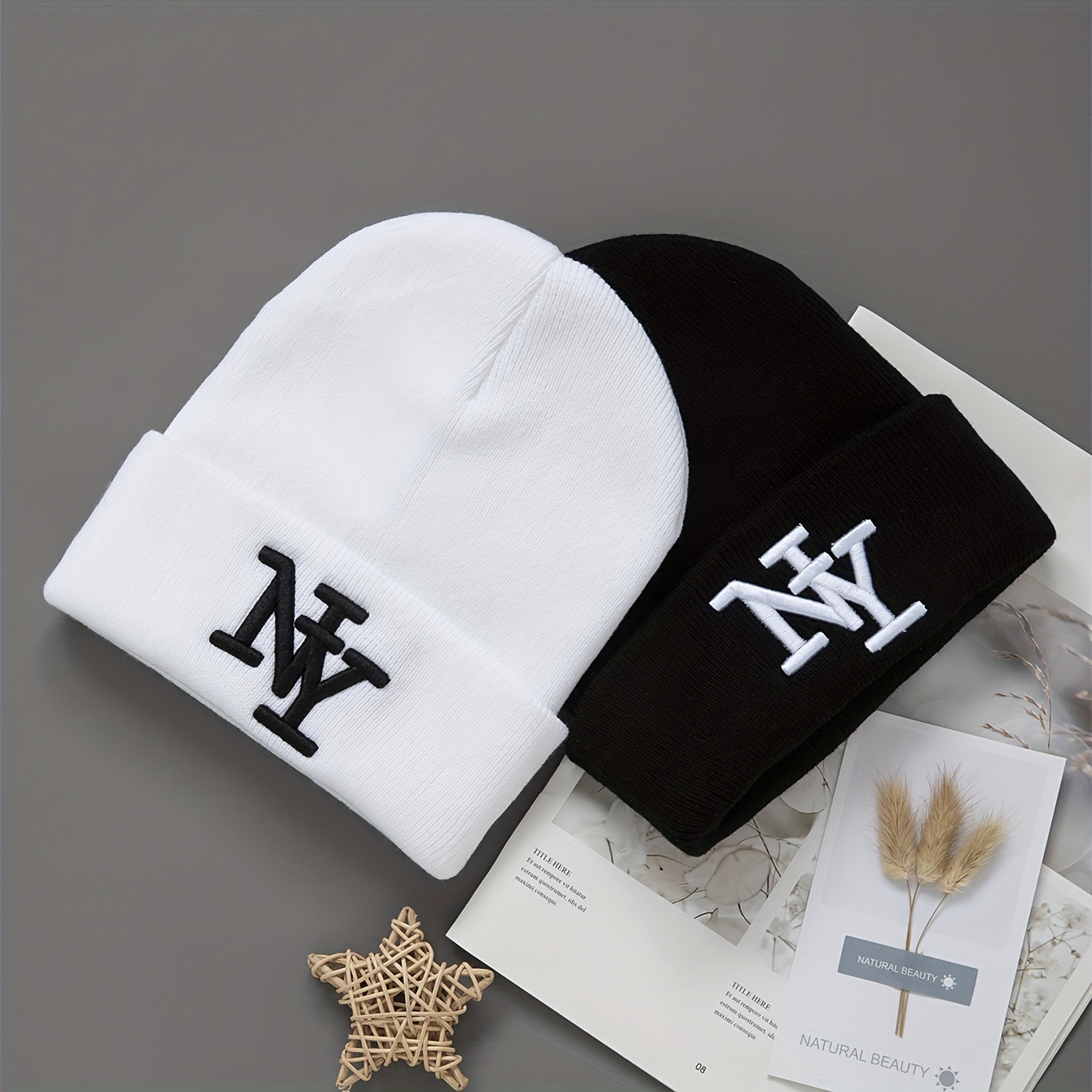 TEMU Color Knitted Hats. Simple And Stylish Multi-functional Winter Hats For Men And Women. Outdoor Warm Hats Suitable For Daily Wear Christmas Gift