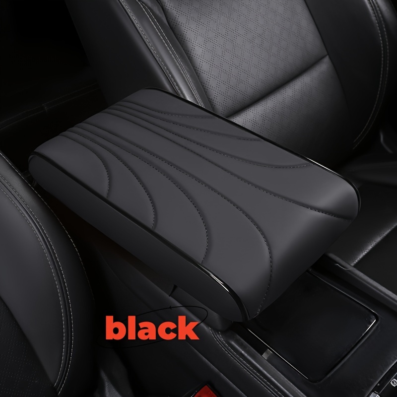 

1pc Universal Armrest Box Protector Pad With Memory Foam, Pu Leather Armrest Box Extender Cushion Mat, Car Interior Decoration Accessories