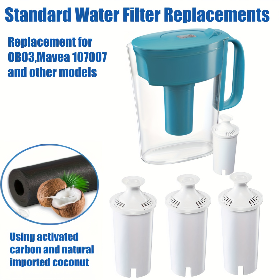  Brita - Jarra de agua diaria de 10 tazas con 1 filtro, sin BPA,  blanco y filtro de agua de repuesto Brita para jarras, 3 unidades :  Herramientas y Mejoras del Hogar