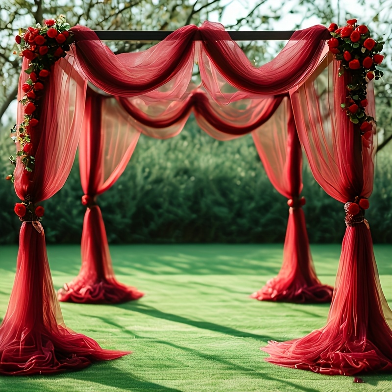 

Sophisticated, Arched Curtains - For Weddings, 's & - Polyester , No Needed