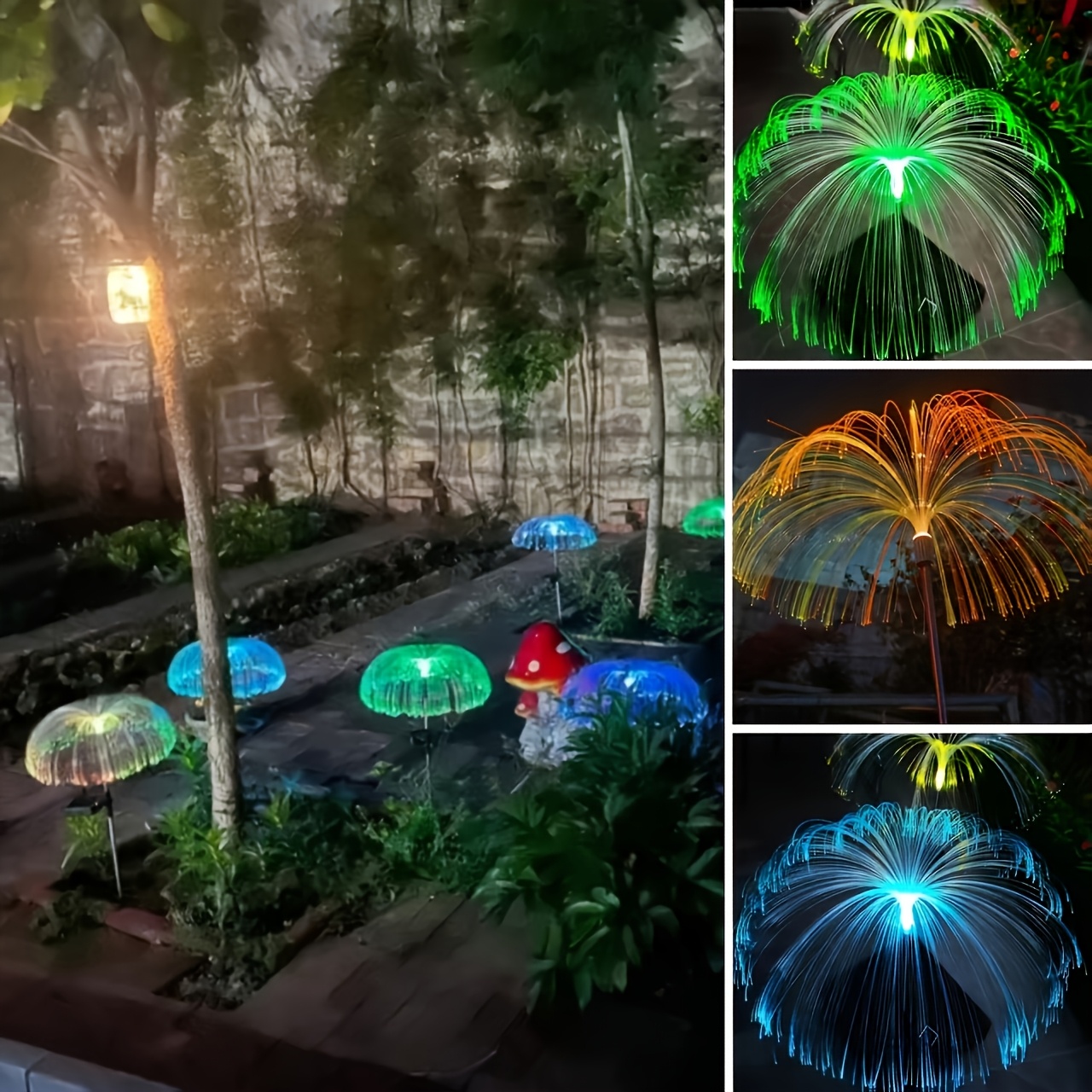 3pcs set of jellyfish lights led solar garden lights single double layered multi color lawn yard camping picnic ball wedding birthday christmas thanksgiving halloween party decoration gifts tents suitable for outdoor us Product details 2