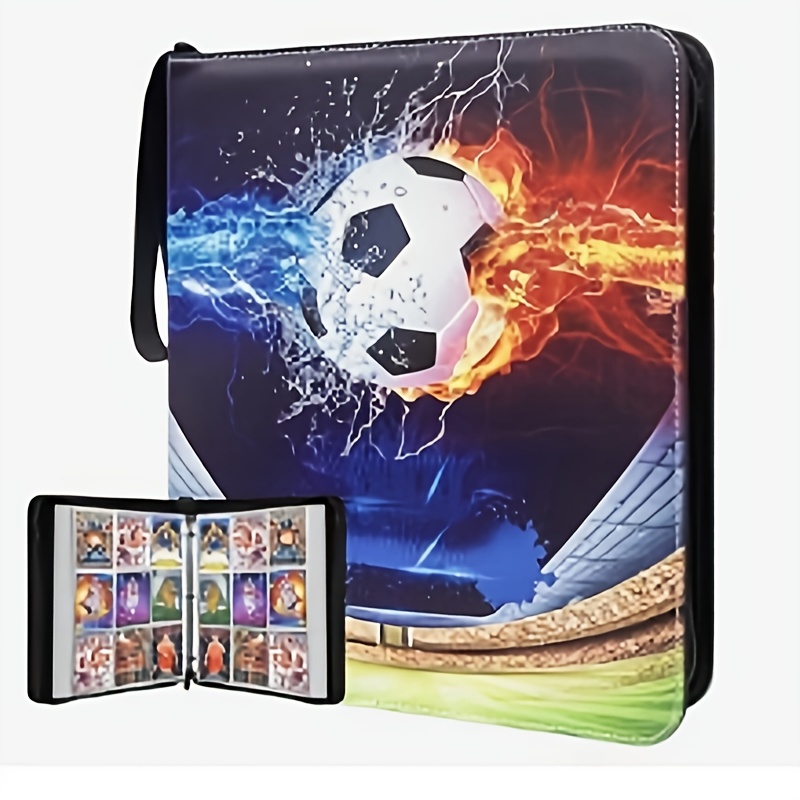 Image of Football Card Binder 440900 Pocket Football Card Storage Bag, Waterproof 3-ring Binder Book, With 45, 50 Detachable Transparent Sleeves